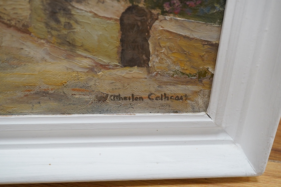 William Atherton Cathcart (20th C.), oil on board, 'Old Ferry Inn, Bodinnick', signed, details verso, 39 x 49cm. Condition - good